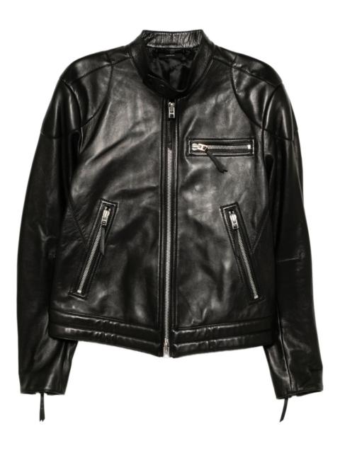 leather biker jacket