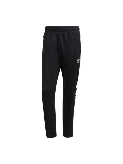 adidas originals Solid Color Stripe Logo Straight Casual Sports Pants/Trousers/Joggers Unisex Black 