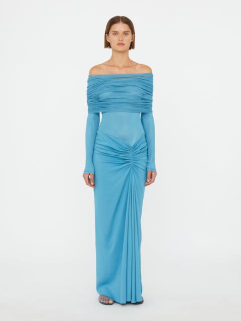 Sonora Veiled Long Sleeve Ruched Dress