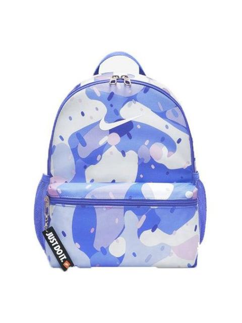 Nike Brsla Jdi Mini Bkpk-Aop Athleisure Casual Sports Backpack Student schoolbag Unisex Blue DQ5163-
