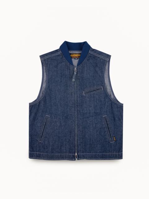 10OZ SELVEDGE DENIM WORK VEST - INDIGO