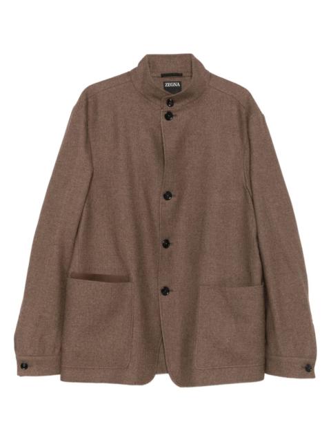 patch-pocket buttoned jacket
