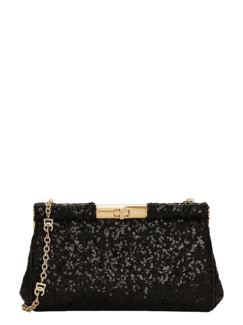 Medium Marlene Bag - Black Sequin