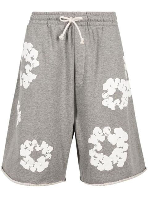 drawstring "Cotton Wreath" track shorts