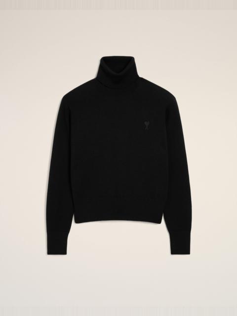 BLACK WOOL AMI DE COEUR TURTLE NECK SWEATER