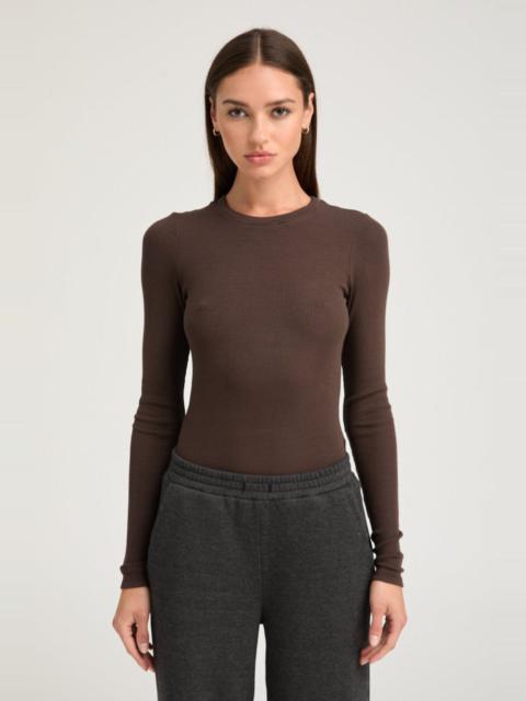 CHOCOLATE RIB LONG SLEEVE BABY TEE