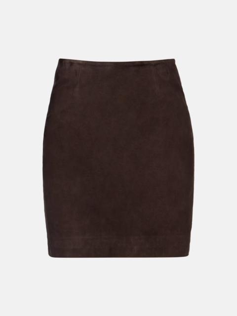 Suede miniskirt