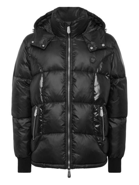 hooded puffer jacket
