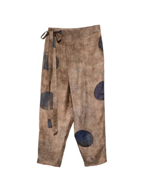 Paetyn polka-dot tie trousers