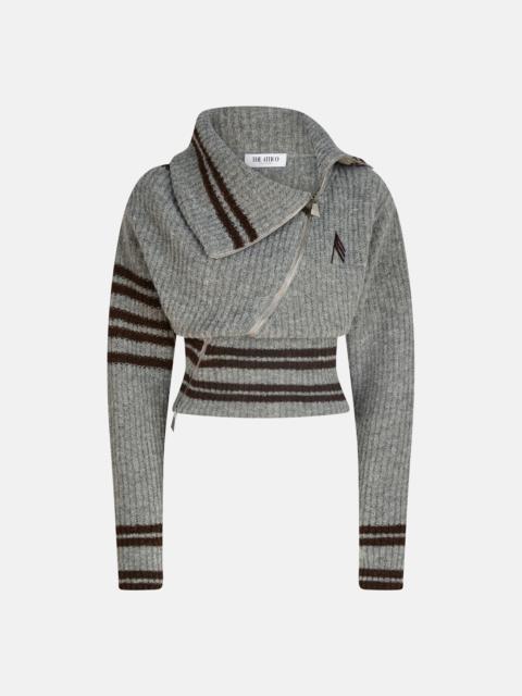 MELANGE GREY CARDIGAN
