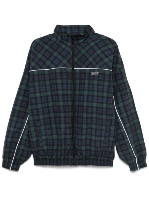 tartan-check track jacket