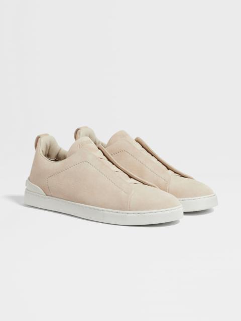 LIGHT BEIGE SUEDE TRIPLE STITCH™ SNEAKERS