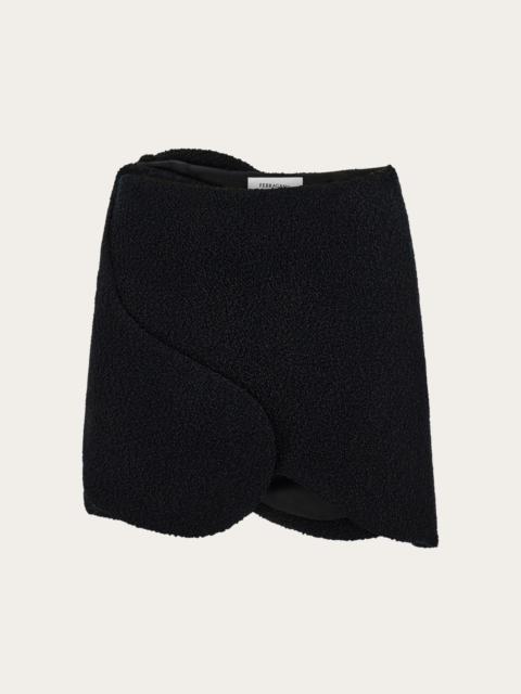Bouclé mini skirt