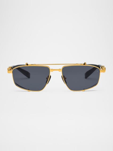 Brigade-V Aviator Titanium Sunglasses