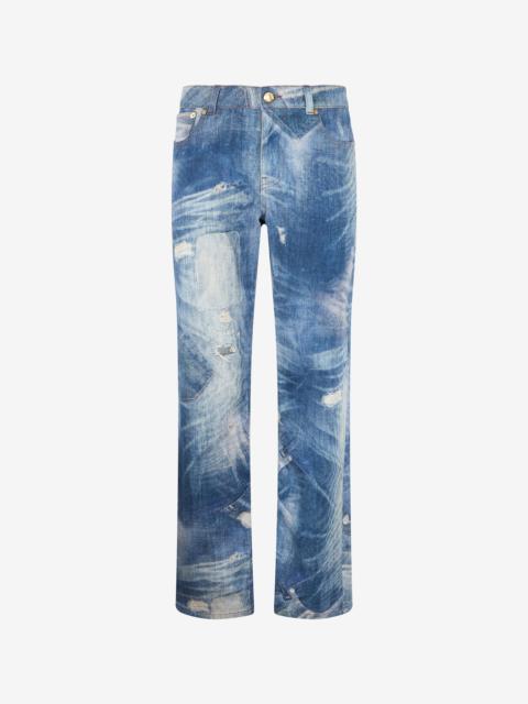 Patchwork Denim Jeans