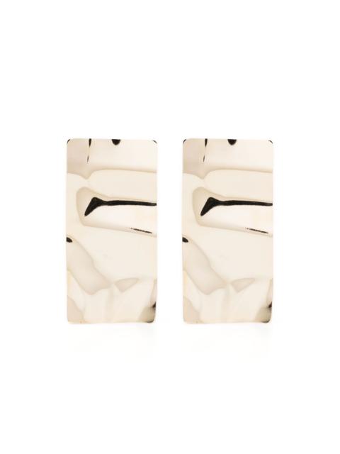 reflective polished earrings