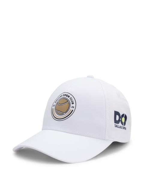 FIVE-PANEL CAP WITH TENNIS ARTWORK AND LOGO