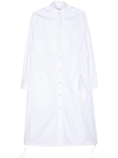 contrast poplin midi dress