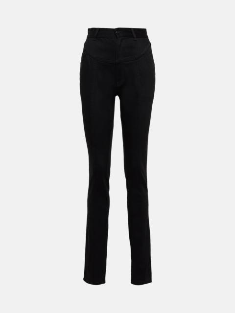 High-rise slim jeans