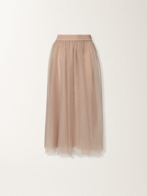 Tulle midi skirt