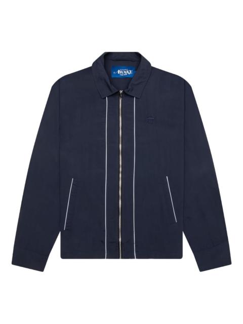 logo-embroidered zip-front jacket