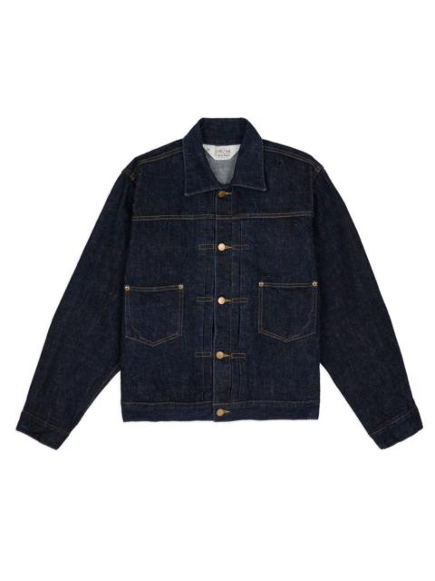15.5oz Selvedge Denim Trucker Jacket - Rinsed Indigo