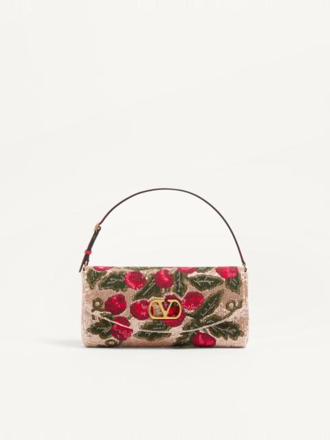 VALENTINO GARAVANI DEVAIN EMBROIDERED SMALL SHOULDER BAG