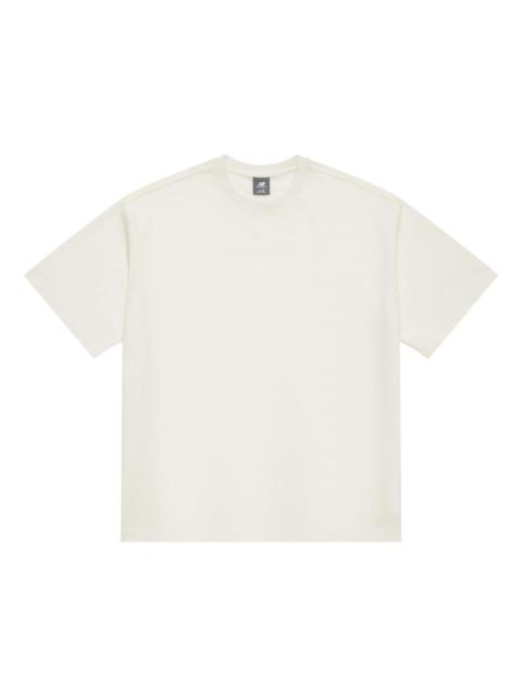 New Balance Linear Heritage Brushed Back Jersey Oversized T-Shirt 'White' AMT42335-CIC