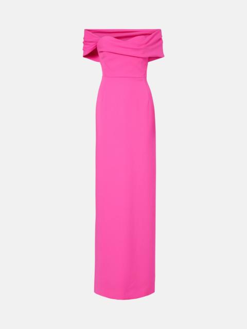 Sofia crêpe bustier gown