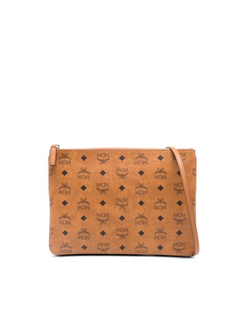 logo-pattern clutch bag