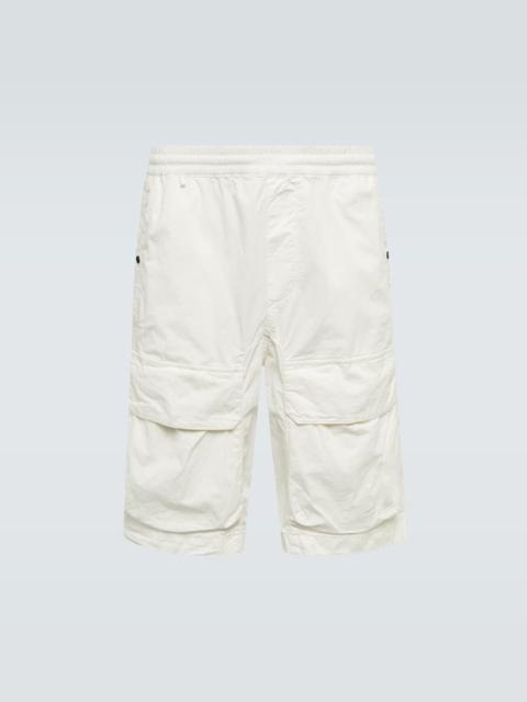 Cotton-blend jersey cargo shorts