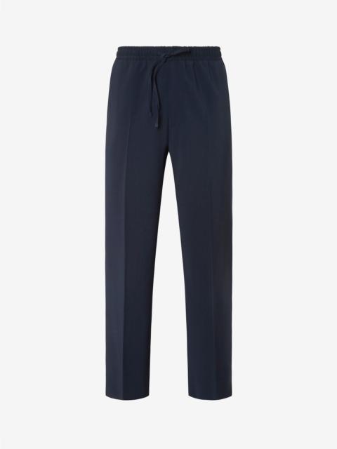 Navy blue 120's stretch wool trousers
