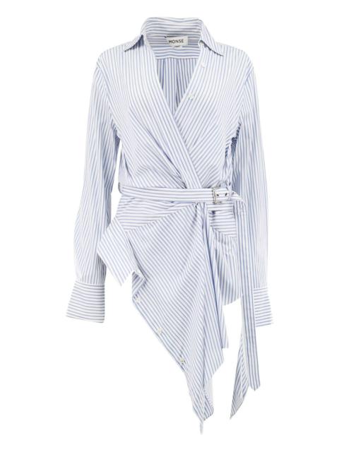 draped-belted shirt
