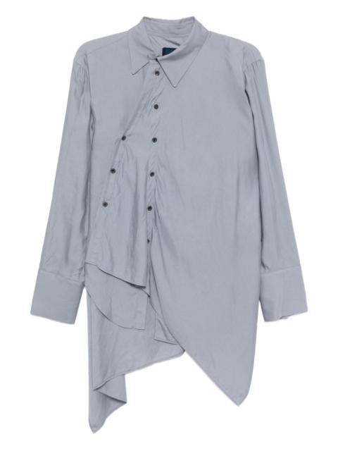 asymmetric draped shirt