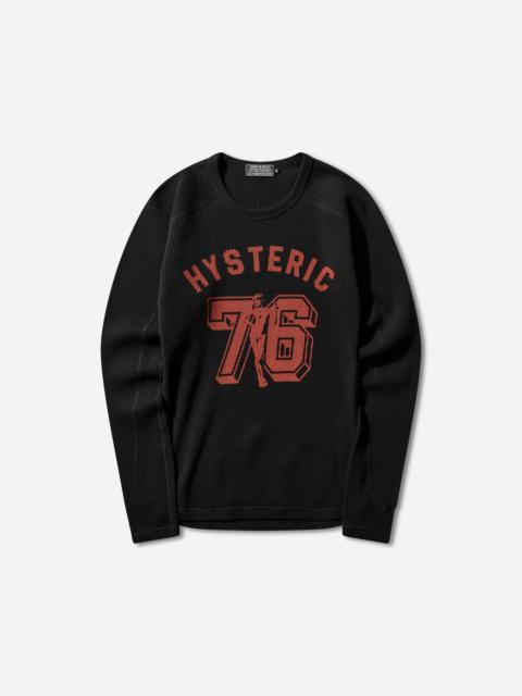 Men's Number 76 Longsleeve T-Shirt Black