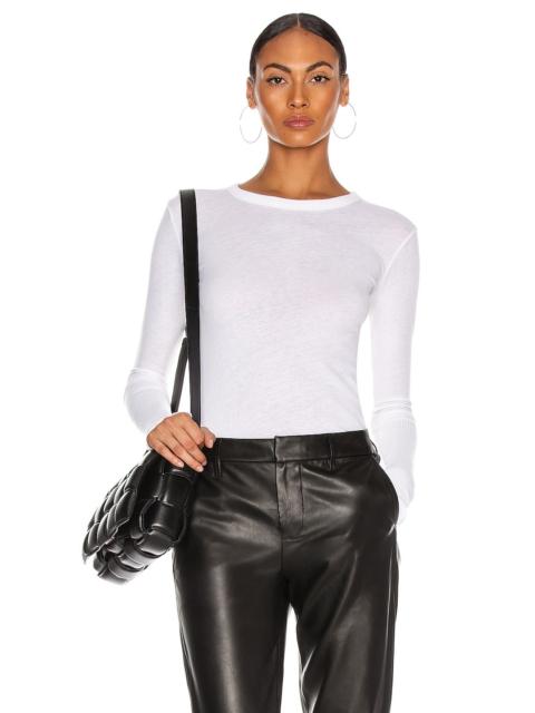 Cashmere Cuffed Crew Tee