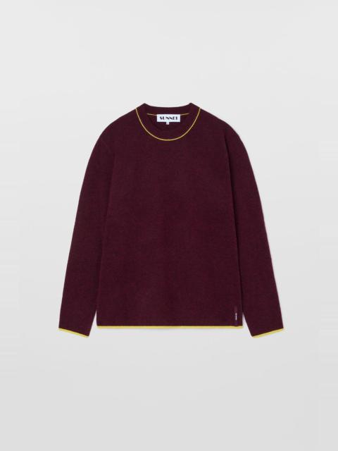 LONGSLEEVE ROUNDNECK / burnt aubergine