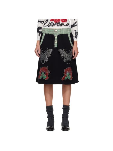 Black Quimby Midi Skirt