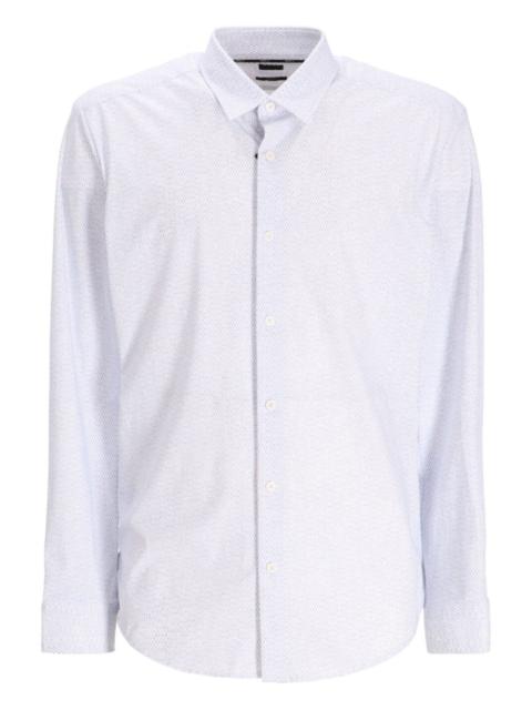 patterned long-sleeved shirt