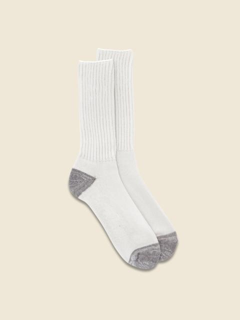 Coarse Ribbed Old School Sock - Ecru