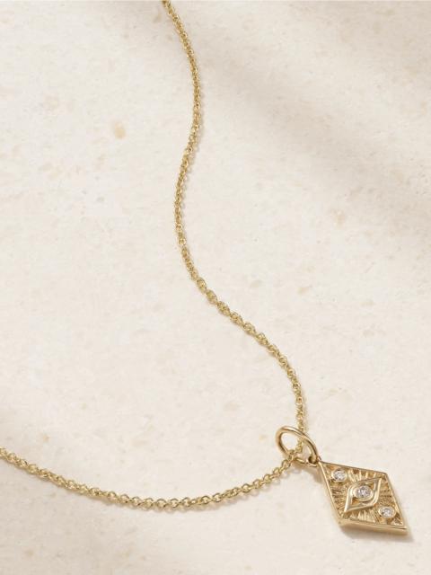 Ace Of Diamonds 14-karat Gold Diamond Necklace