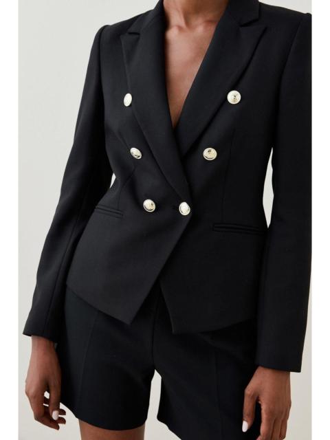 Tailored Button Military Blazer