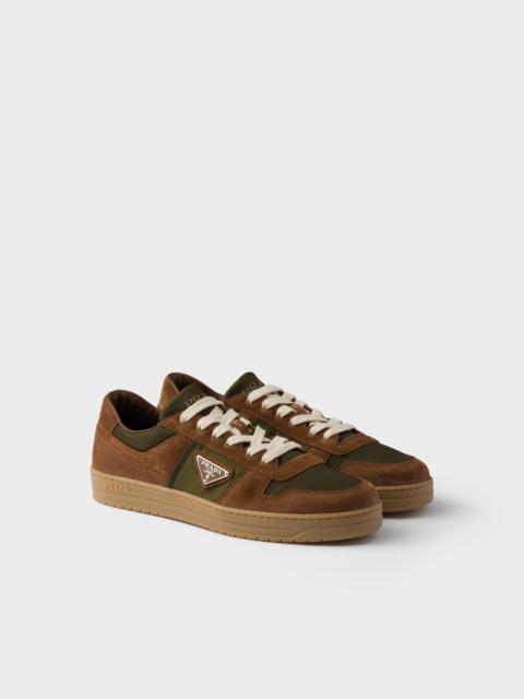 Downtown Re-Nylon and suede sneakers
