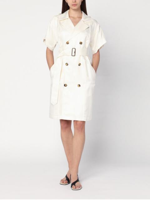 Ivory trench dress in viscose