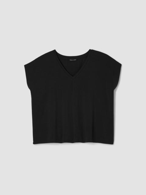 Fine Jersey V-Neck Square Top