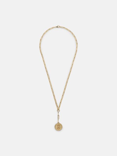 Karma Clip 18kt gold chain necklace with diamonds