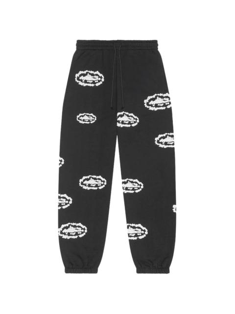 wreath-print track pants