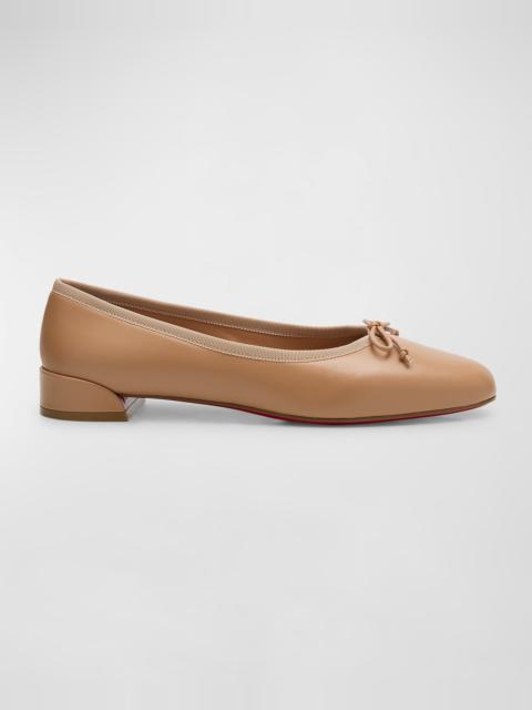 Sweet Jane Leather Red Sole Ballerina Flats