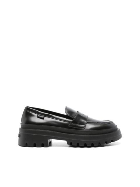 penny slot leather loafers