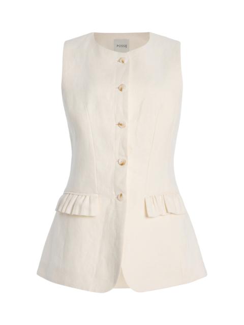 Matilda Linen Vest white